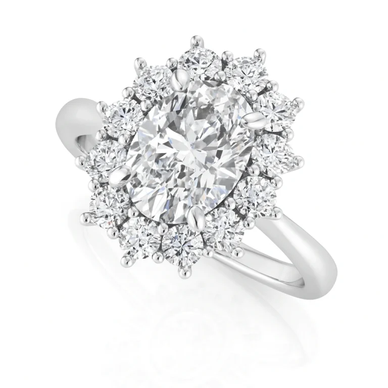 Diamond in white gold