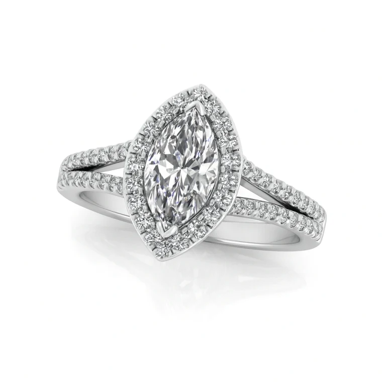 Diamond in white gold