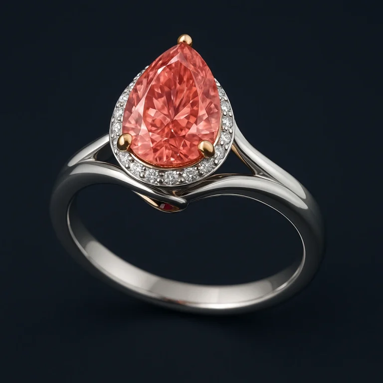 Coral Arc 2.18ct Pear Lab-Grown Diamond Engagement Ring in Platinum