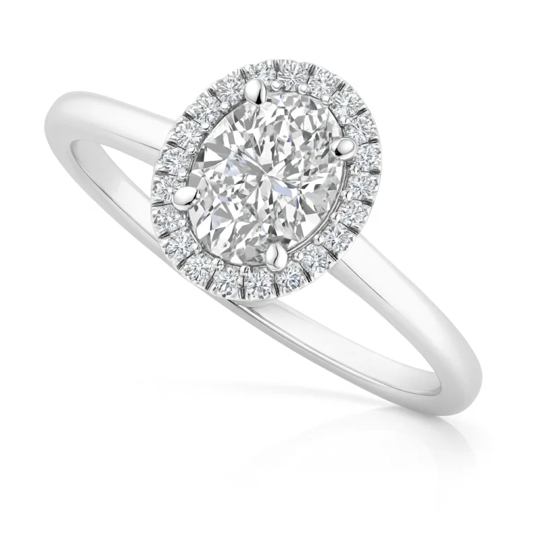Diamond in white gold