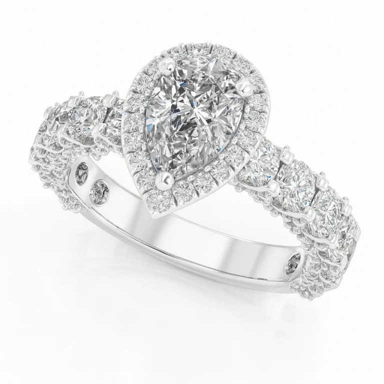 Diamond in white gold